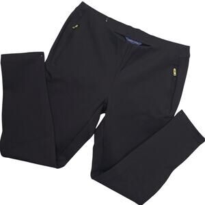 Tommy Hilfiger Women's Dress Pants Sz Medium Chino Straight Stretch Black & Gold